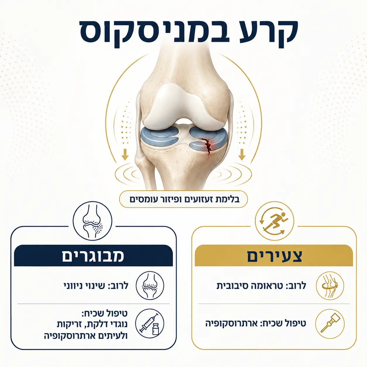 כאבי ברכיים | אינפוגרפיקה